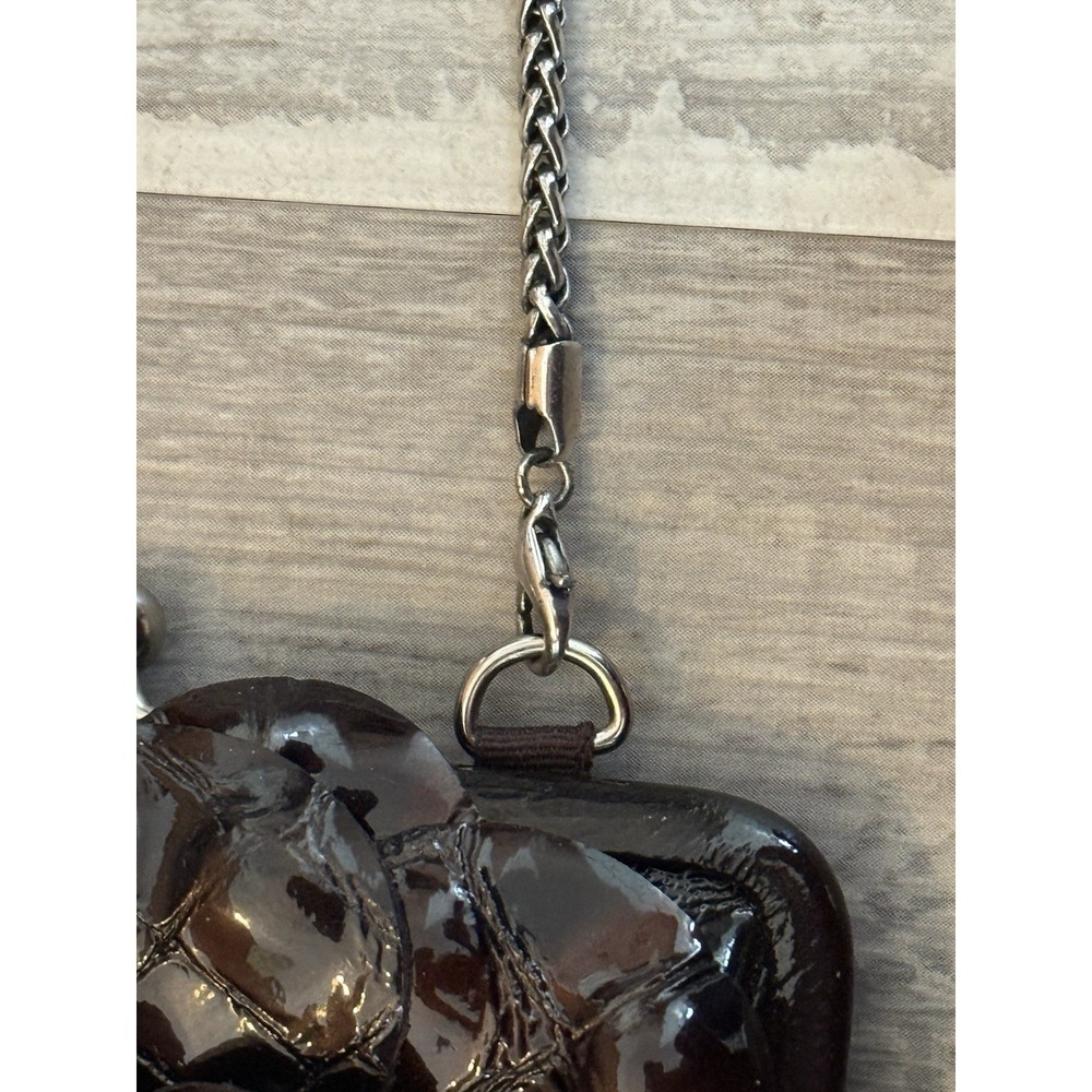 Brighton Roselie Flower Leather Coin Purse Crossbody. - Picture 5 of 16